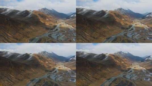 雪山河流视频青藏高原江河源头上游河水高清在线视频素材下载