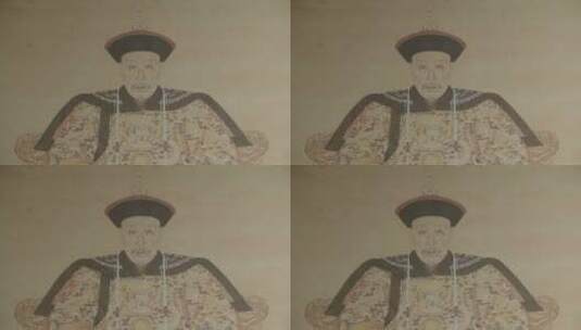 乾隆皇帝画像LOG高清在线视频素材下载