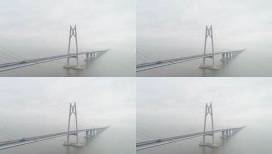 港珠澳大桥 青州航道桥高清在线视频素材下载