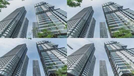 重庆金融城大楼大范围延时高清在线视频素材下载