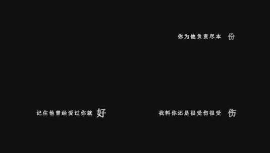 任贤齐-很受伤歌词视频素材高清在线视频素材下载
