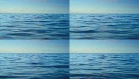 唯美航拍平静的海面大海蓝色高清在线视频素材下载
