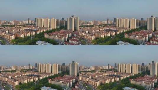 洛阳城市地标落日交通经济发展航拍高清在线视频素材下载