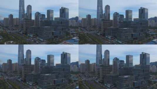 深圳南山区深圳湾公园城市航拍视频高清在线视频素材下载