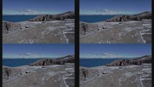 4K航拍高清西藏纳木措湖水高原雪山风景冬季高清在线视频素材下载