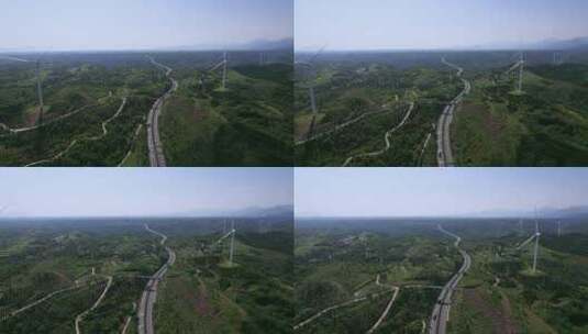 河南济源高速公路夏日航拍4k高清在线视频素材下载