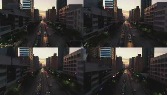 江西省南昌市站前路航拍城市风光高清在线视频素材下载