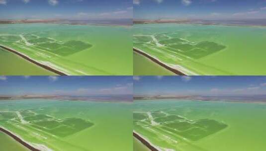 青海格尔木察尔汗盐湖航拍景观高清在线视频素材下载