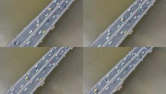 福建福州尤溪洲大桥公路交通城市风光航拍高清在线视频素材下载