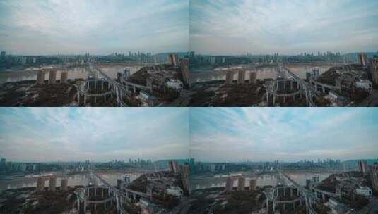 8K大气重庆城市日落日出夜景高清在线视频素材下载