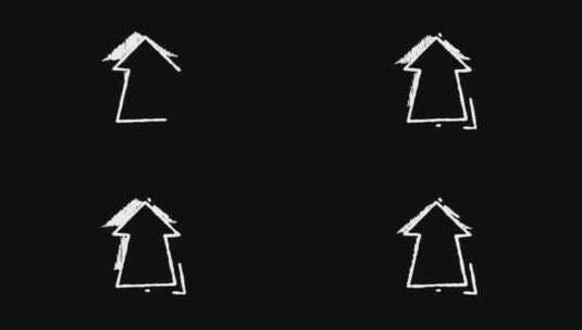 图形卡通手绘箭头元素动画4K视频素材高清在线视频素材下载