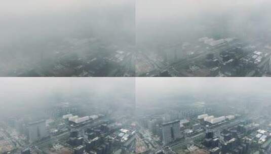 云层下的杭州余杭区高清在线视频素材下载