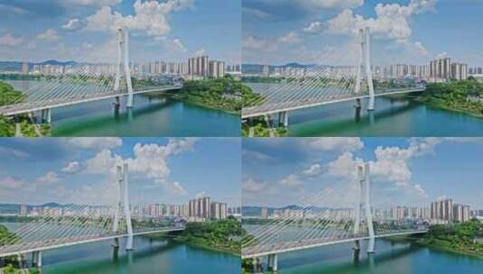 广西百色东合大桥高清在线视频素材下载
