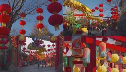 春节过年气氛场景高清在线视频素材下载