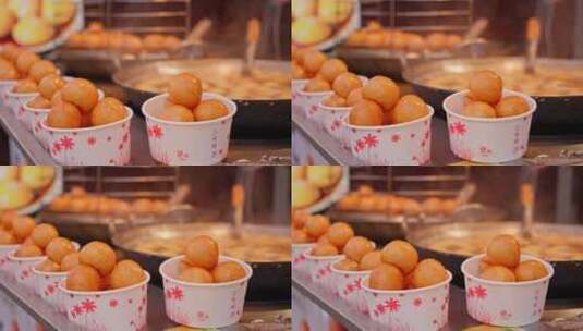 长沙特色美食小吃糖油坨坨高清在线视频素材下载
