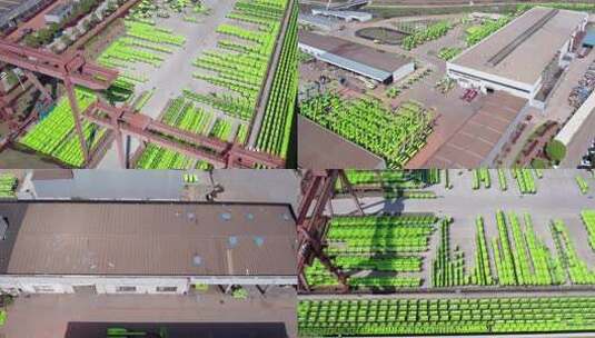 4K中联重科望城举升机工业园航拍空镜高清在线视频素材下载