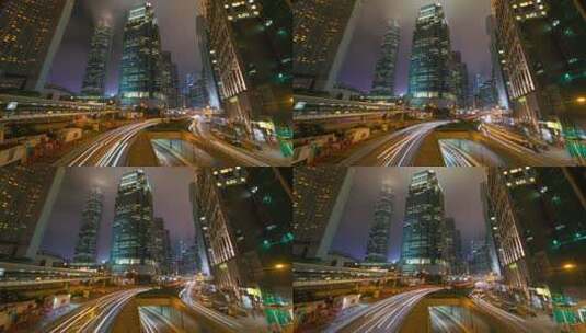 夜景城市车流延时繁华都市高清在线视频素材下载