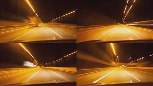 夜晚高速公路上的延时高清在线视频素材下载