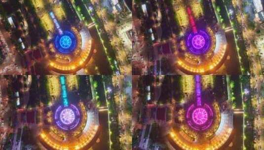 济南泉城广场喷泉高清在线视频素材下载