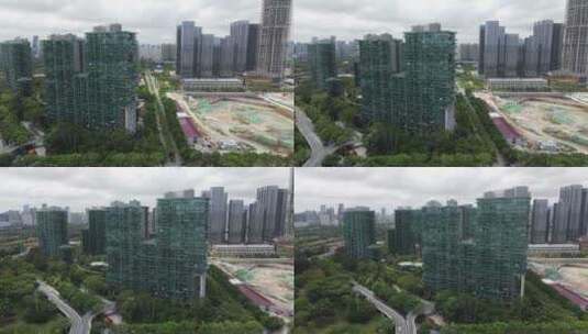 深圳滨海大道周边房地产高清在线视频素材下载