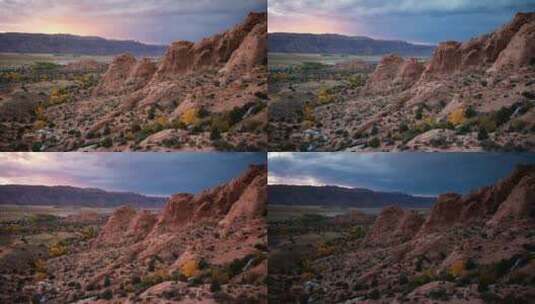 日落时沙漠景观的时间推移高清在线视频素材下载