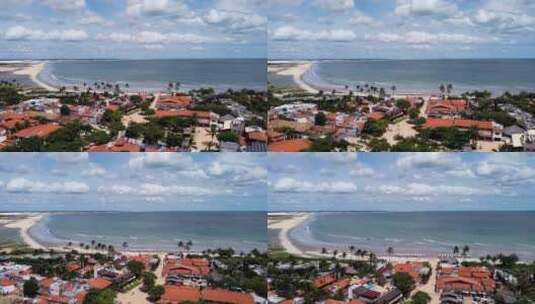 巴西Jericoacoara。巴西东北部度假旅行的热带风景。高清在线视频素材下载