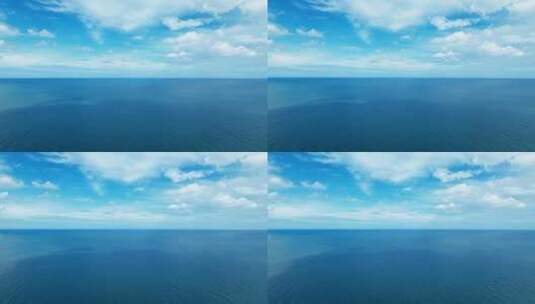 航拍蓝天下的海洋高清在线视频素材下载