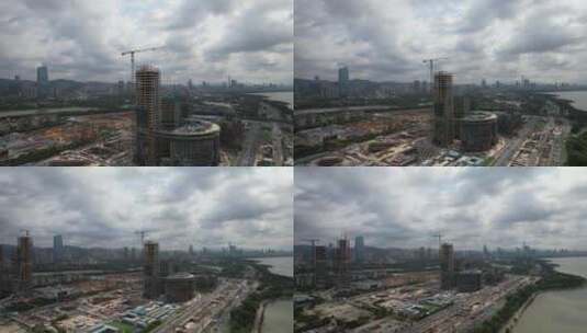 深圳湾深超总建设进度高清在线视频素材下载