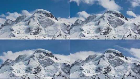 雪山山顶延时拍摄高清在线视频素材下载