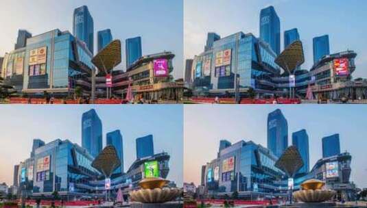 湖南长沙富兴时代金融中心地标景点延时摄影高清在线视频素材下载