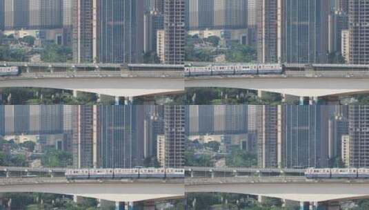 重庆繁华发达的轨道交通高清在线视频素材下载