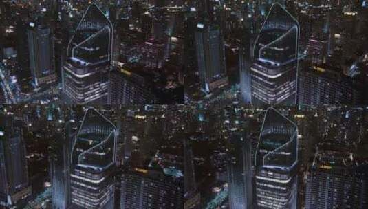曼谷城市漂亮夜景高清在线视频素材下载