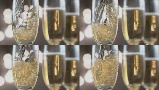 庆祝开香槟干杯高清在线视频素材下载