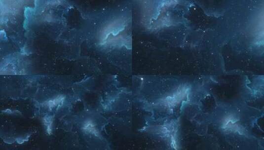 蓝色星系 星云高清在线视频素材下载
