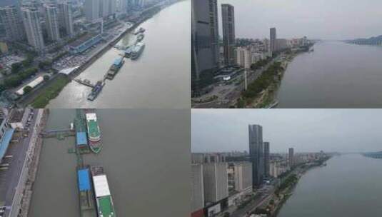 湖北宜昌大景宜昌建设航拍高清在线视频素材下载