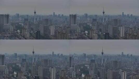 四川成都城市天府市区高空夜景航拍高清在线视频素材下载