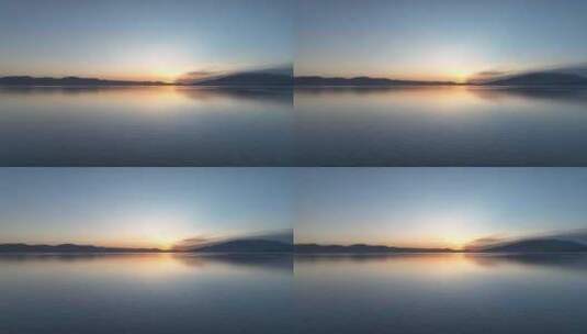 新疆博尔塔拉蒙古自治州赛里木湖朝霞景观高清在线视频素材下载
