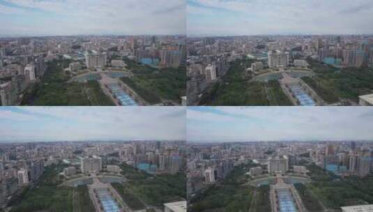 广东东莞市政府大楼建筑航拍高清在线视频素材下载