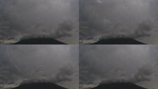 闪电，雷鸣，火山，风暴高清在线视频素材下载