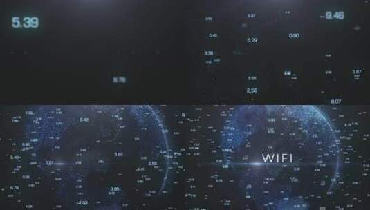 数字地球背景Wifi高清在线视频素材下载