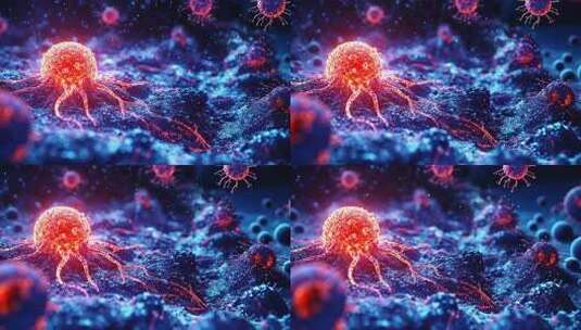 细胞病毒DNA结构旋转信息生物安全高清在线视频素材下载