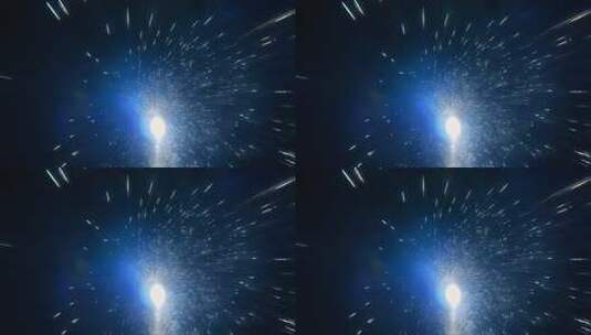 蓝色粒子光线放射特效高清在线视频素材下载