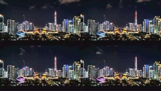 深圳中心区CBD夜景风光延时高清在线视频素材下载