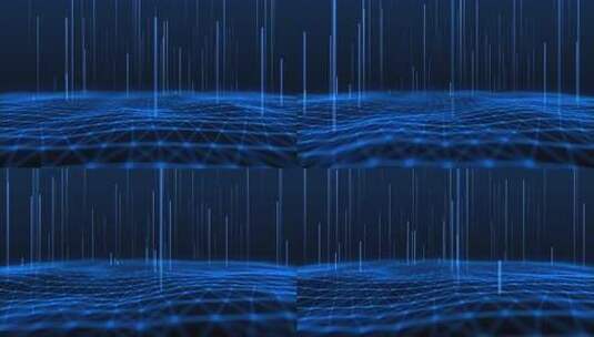 蓝色科技感粒子led背景视频高清在线视频素材下载