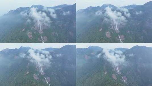 中国广东省广州市增城区白水寨风景名胜景区高清在线视频素材下载