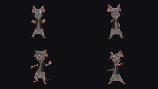 卡通老鼠跳舞高清在线视频素材下载