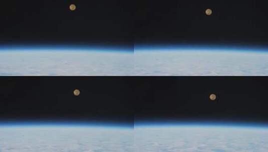 从国际空间站看到的月球高清在线视频素材下载