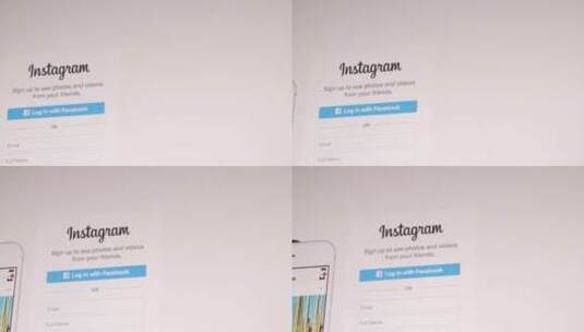 Instagram登录界面高清在线视频素材下载