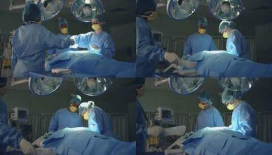助理递手术刀给外科医生高清在线视频素材下载