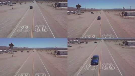 沙漠公路特写镜头高清在线视频素材下载